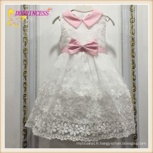 2015 nouveau design filles dentelle robe enfants filles fumer robes avec col